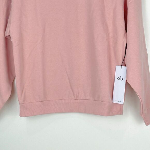 Alo Yoga Accolade Crew Neck Pullover NWT Pink Quartz Size XS - Picture 9 of 14